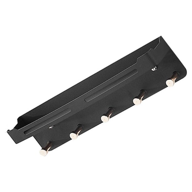 Yuarrent Estante de pared Llaves multifuncionales Ropa Sombrero Gorra a mano Colgador Geles para el cabello Crema facial Estantes Almacenamiento y organización del hogar Oro negro