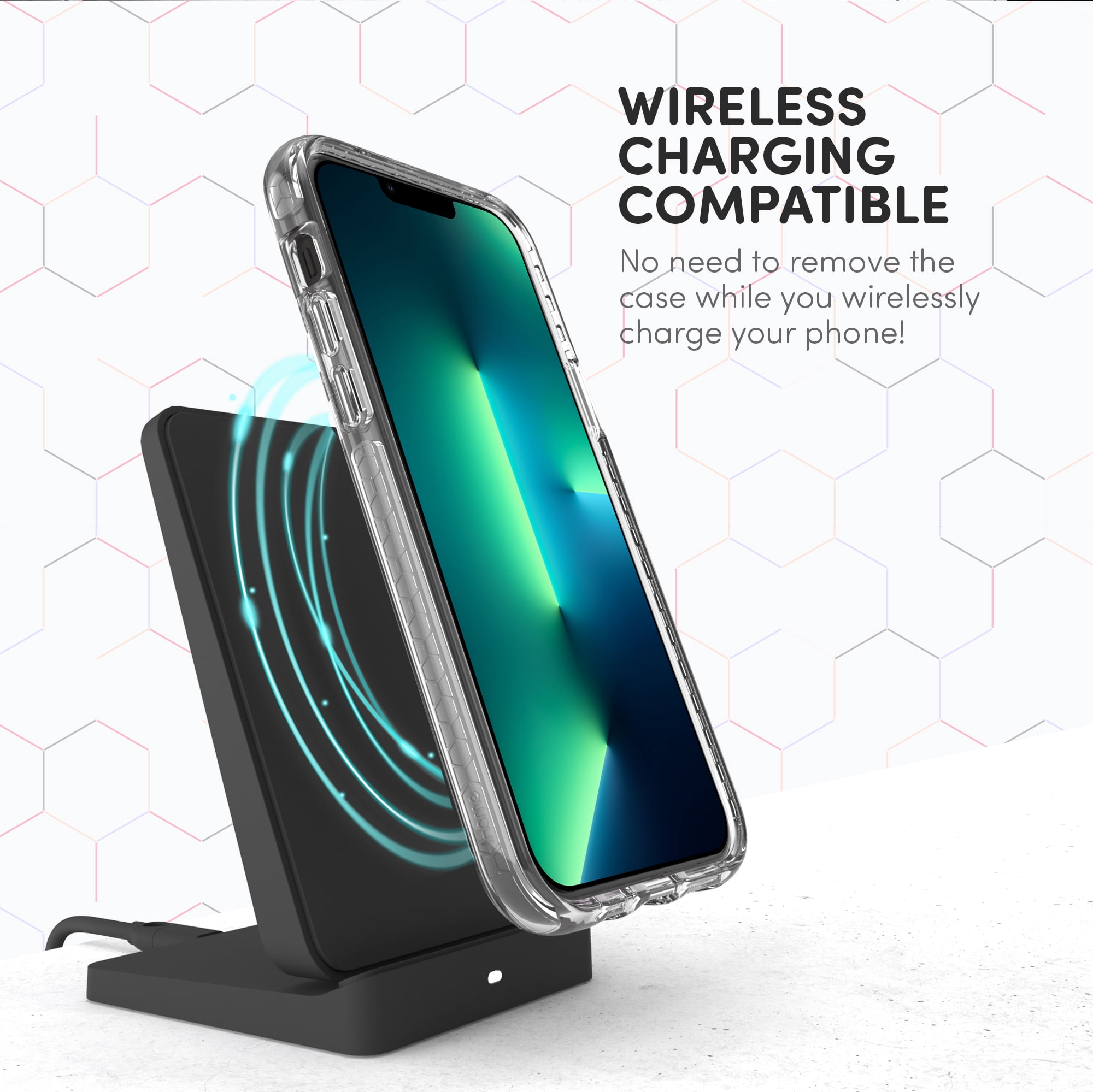 iHome iPhone 2021 6.7" Pro Max Phone Case: Premium Silicone, Lightweight, Ultra Slim, Shock Absorbent Velo Protective Case- Wireless Charging Compatible- Black