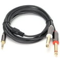 thumbnail image 4 of Conector JK-366 3.5 mm A DOBLE Línea de Audio de 6.35 mm Conectores de Oro Masculino Cable de audio, 4 of 7