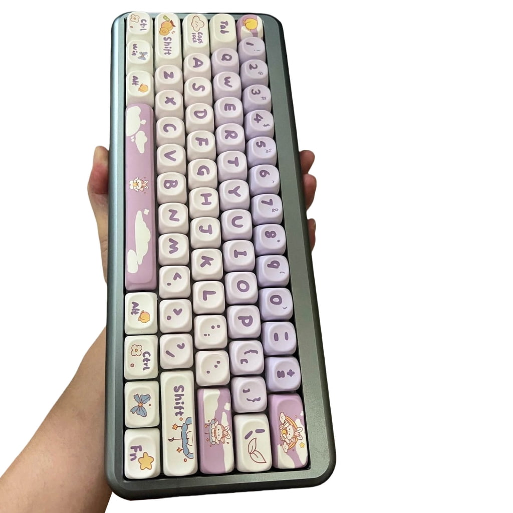 JZROCKER 116Keys Cartoon Keycaps For Mechanical Keyboard Switches Cartoon Rabbit