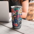 thumbnail image 4 of 20 Oz Shiba Inu and Flowers Coffee Tumbler Double Wall Insulated Stainless Steel Water Bottle | Metal Reusable Thermoses Flask with Cup Cap | Leak & Sweat Proof with Anti-Dust Lid, 4 of 7