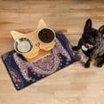 thumbnail image 3 of Vintage Paisley Pattern Pet Food Mat - Absorbent Dog Food Spill Mat - Non-Slip Rubber Base - Ethnic Decorative Design - Easy Clean, 3 of 5
