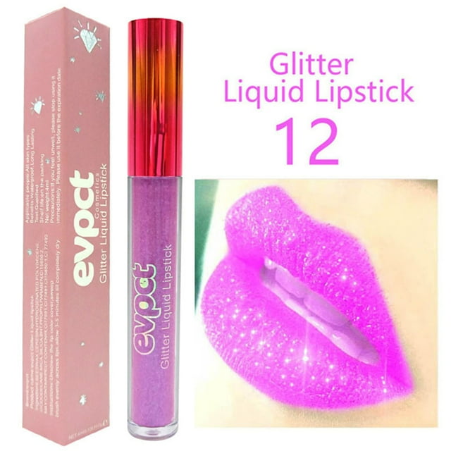 Multicolor Glitter Lipstick Shiny Metallic Lipsticks Waterproof Long