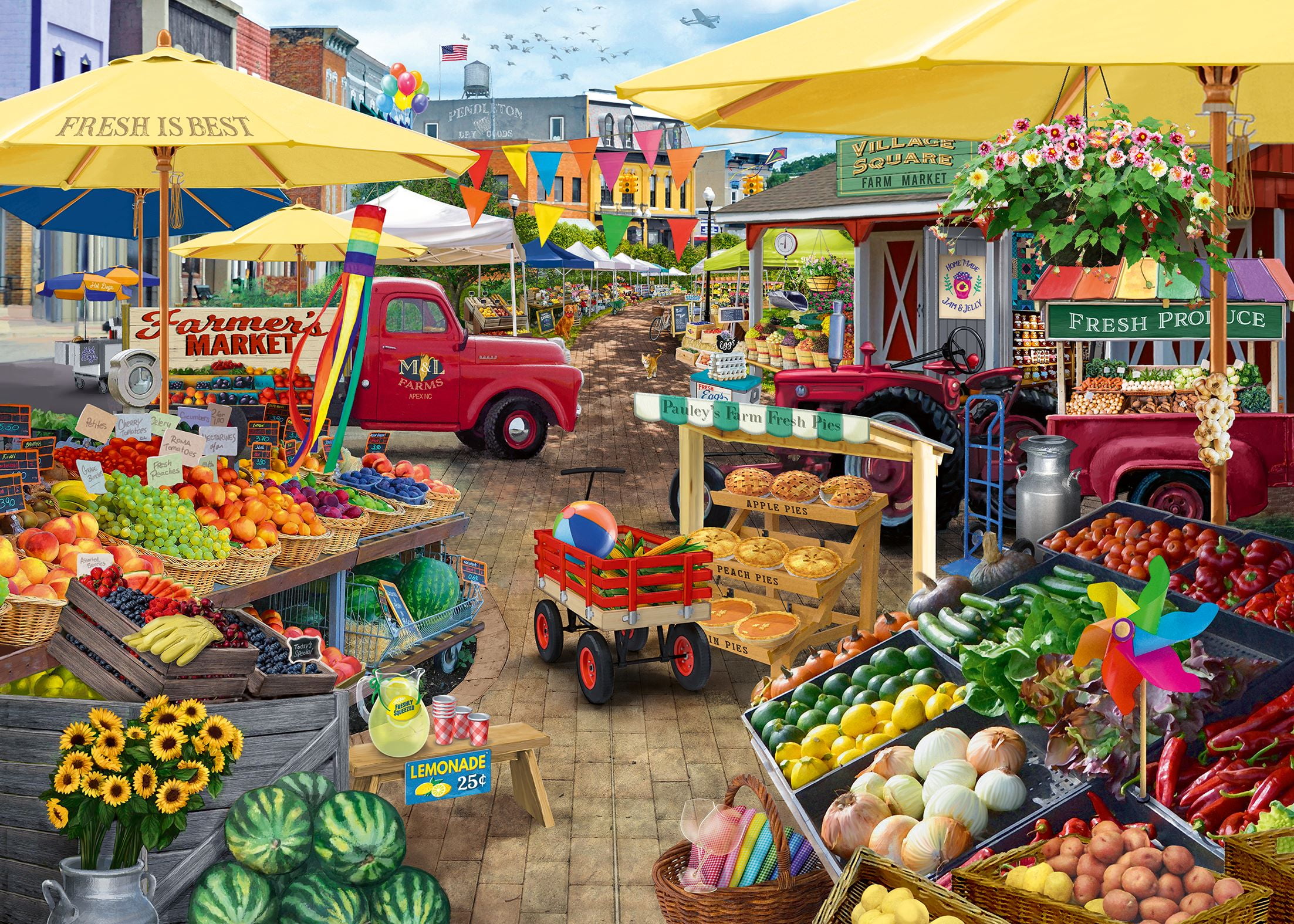 Wonder Forge Farmer’s Market Puzzle, 1000 Teile – Detailreich, Matt, Nachhaltig, Premium-Puzzle Für Erwachsene
