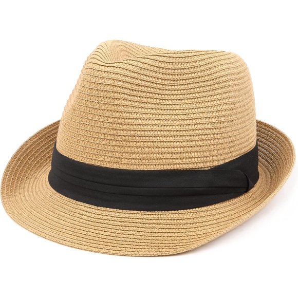 Fedora Panama Hats for Large Heads,Straw Trilby Sun Hat,Summer Beach Cuban Hat for Vacation