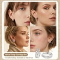 thumbnail image 3 of YEUOYEA 3 Pairs Small Huggie Hoop Earrings Set for Women, Hypoallergenic 14K Gold Plated S925 Sterling Silver Post, Jewelry Gift, 3 of 6