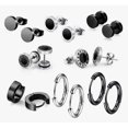 thumbnail image 1 of Stainless Steel Maple Clip-On Earrings for Men, 8mm Stainless Steel Maple Clip-On Earrings, 1 of 5