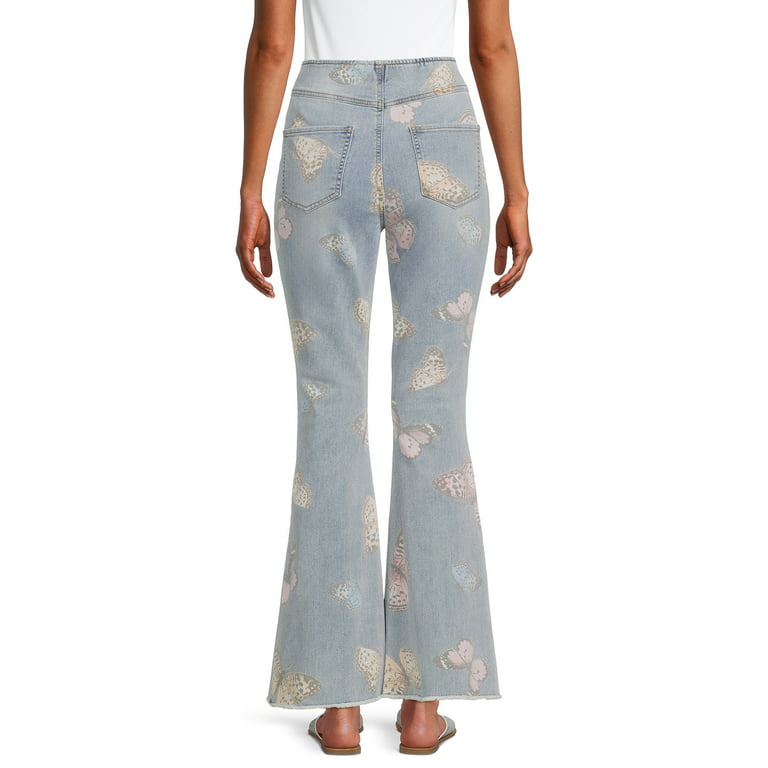 No Boundaries Juniors Pull-On Flare Jeans 