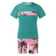 thumbnail image 4 of Blusa de Manga Corta Cuello Redondo Impresión Deportiva Camisa de Ajuste Delgado Poliéster Elástico Cintura Superior para los Hombres, Blusa Casual para el Uso Diario de Verano, 4 of 5