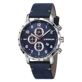 Wenger Men's Squadron Chronograph Leather Band Watch 77051