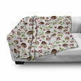 thumbnail image 3 of Mushroom Soft Flannel Fleece Throw Blanket, Watercolor Art Pattern with Forest Elements Fungus Berry Branches Autumn Theme, Cozy Plush for Indoor and Outdoor Use, 70" x 90", Multicolor, by Ambesonne, 3 of 6