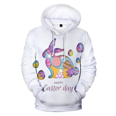 

REDARER Creative Cute Kids Clothes Autumn/Winter/Spring Children s Easter 3D Digital Printed Children s Hoodie Cute Sweatshirt for Boy and Girl Purple 9-10 Years
