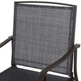 thumbnail image 2 of Spaco 3-Piece Outdoor Glider Chair with Coffee Table Bistro Set, 2 Patio Rocking Swing Chairs with Breathable Sling Fabric, Glass Tabletop, for Backyard, Garden and Porch, Gray, 2 of 11