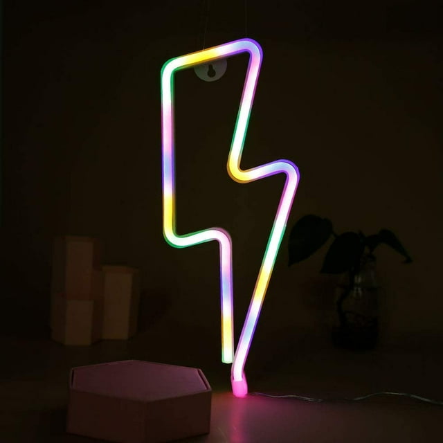 Letrero LED de neón, decoración de pared con forma de luz para cumpleaños, fiestas, bodas, Navidad y sala de estar (color)