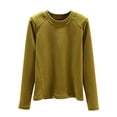 thumbnail image 2 of Pijama de manga larga para mujer, moda de invierno, terciopelo, color liso, cuello redondo, manga larga, parte inferior, camisa cálida, ropa de casa, pijamas, blusa de poliéster para mujer, 2 of 4
