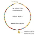 thumbnail image 2 of Necklaces with Bubble Style Initial Letter, Beaded Choker Necklace, Small Gifts for Women Pendant Necklace, 2 of 4