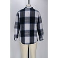 thumbnail image 7 of Lcziwo Mens Big and Tall Plaid Shacket Casual Regular Loose Shirts Long Sleeve Button Down Lapel Tshirts Checkered Brushed Tops Black,XXXL, 7 of 7