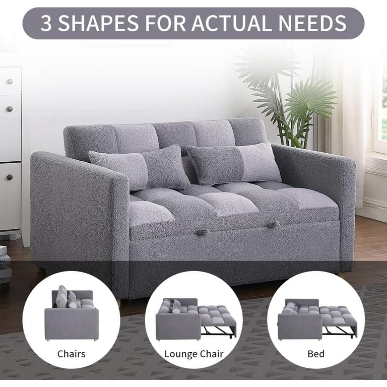 Dropship 3 Seat Sofa With Removable Back And Seat Cushions And 2 Pillows,Teddy  Fabric Couch For Living Room, Office, Apartment to Sell Online at a Lower  Price