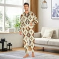 thumbnail image 6 of FORMRS Onesies Pajama for Adults Unisex Hoodie Winter Jumpsuit One Piece Sleepwear, Sizes S-2XL, Geometric Designs, 6 of 7