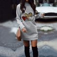 thumbnail image 1 of WILLBEST Robe Vêtements for Women Mode Femme Robe Sweat-Shirt Col Rond Manches Longues Robe Pull, 1 of 3