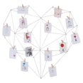 thumbnail image 1 of Heart Shape Iron Wall Shelves Art Bookshelf Rack Heart Shaped Grid Shelf Floating Box Mesh Wall Decor Photos Pictures Postcard Holder, 1 of 8
