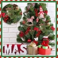 thumbnail image 3 of 60 Pcs Artificial Pine Needles Branches Christmas Greenery Stems Picks Christmas Artificial Red Berry Stems for Garland Wreath Outdoors Decorations,Christmas Decorations for Home, 3 of 7