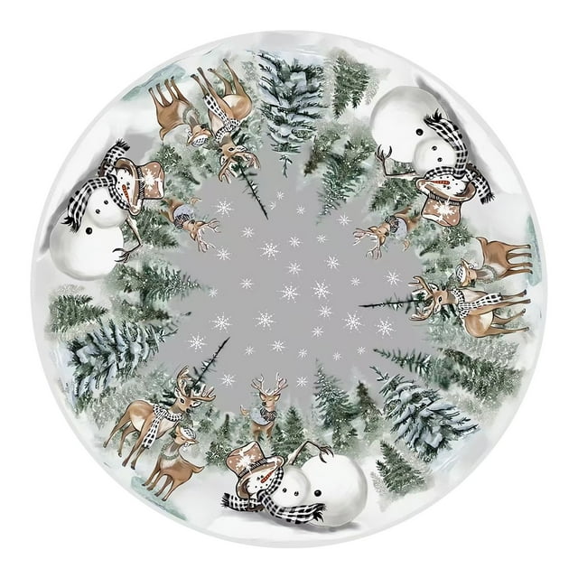 Jupe de Sapin de Noël, Décorations de Sapin de Noël Père Noël Flocon de Neige Jupe de Sapin de Noël Décoration de Fond d'Arbre Jupe de Sapin, Décorations de Sapin de Noël, Support de Sapin de Noël