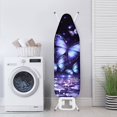 thumbnail image 3 of FKELYI Polyester Ironing Board Cover Heat Resistant Iron Padding Cover Home Accessories Iron Product for Home Clothing Shop, Gradient Butterfly Purple Print, L, 3 of 5