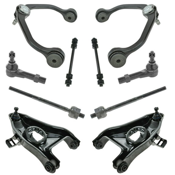 TRQ Control Arm Ball Joint Sway Bar Link Tie Rod Steering Suspension Kit 10pc PSA63499