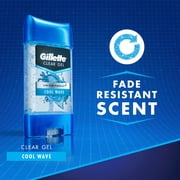 Gillette Cool Wave Clear Gel Men?s Antiperspirant and Deodorant 3.8 oz (Pack of 4)