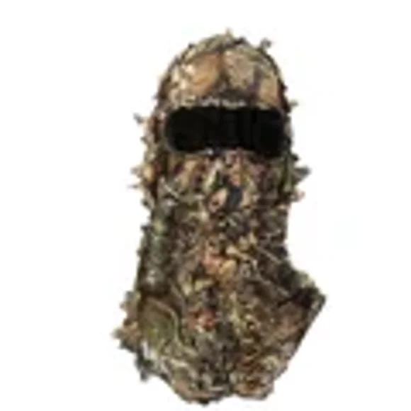 Ghillie Camouflage Leafy Hat 3D Full Face Mask Headwear Turkey Camo Hunter Hunting Accessories (forest hat)