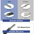 thumbnail image 3 of Unique Bargains 5/32" (4mm) 50ft (15M) 304 Stainless Steel Cable Wire Rope 7 x 7 Strands for Decking Railings, 3 of 5