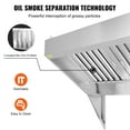 thumbnail image 4 of VEVOR Commercial Exhaust Hood 4ft Food Truck Hood Exhaust 201 Stainless Steel, 4 of 9