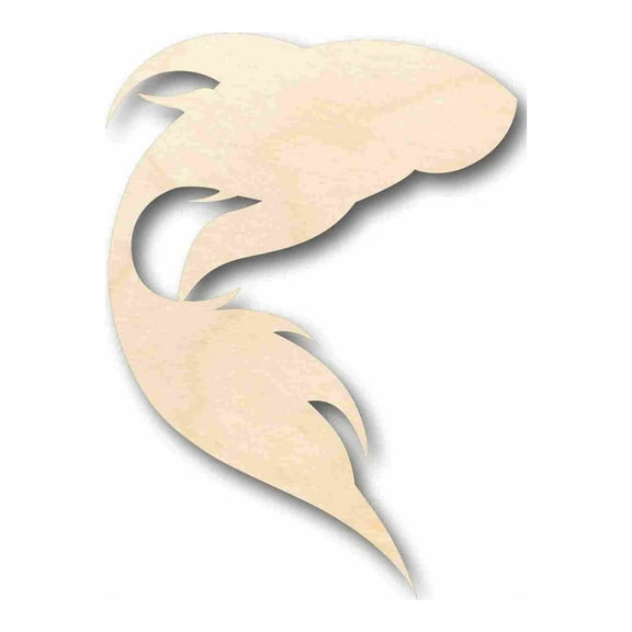 Unfinished Wood Koi Fish Goldfish Silhouette - Craft- up to 46" DIY 20" / 1/4"