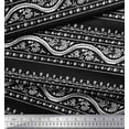 thumbnail image 3 of Soimoi Rayon Crepe Fabric Leaves & Floral Block Decor Fabric Printed Yard 46 Inch Wide, 3 of 4