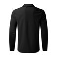 thumbnail image 5 of LWavelet Men's Houndstooth Quarter-Zip Shirt - Subtle Pattern Design, Perfect for Smart Casual & Weekend Plans Black 2XL, 5 of 5
