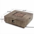 thumbnail image 3 of Jasmine Outdoor 50,000 BTU Square Fire Pit (No Tank Holder), Brown Wood Pattern, 3 of 7