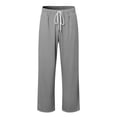 thumbnail image 4 of PIMSSY Men Pants Casual Trousers With Button Solid Color Comfort Fit Relaxed Modern Chino Style Versatile Everyday Wear Male Holiday Slacks, 4 of 5