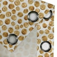 thumbnail image 4 of Ambesonne Abstract Grommet Curtain, Earthy Colors Dots Modern, 50"x63", Amber Pastel Brown and White, 4 of 5