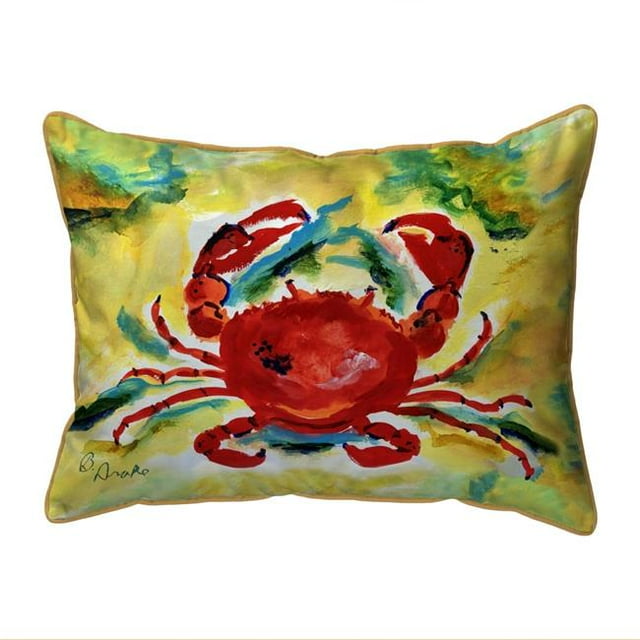 Betsy Drake HJ1208 16 x 20 Po Oreiller Intérieur et Extérieur de Crabe de Roche - Grand