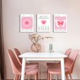 thumbnail image 6 of Pink Wall Decor Art Set of 3 - Angel Aura Number Motivational Wall Art, Girls Pink Love Butterfly Canvas Paintings Prints for Room Decor, Living Room, Bedroom - 12x16 in Framed, 6 of 6