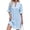 Light Blue, variant on ZANKLEY Dress for Women V Neck Short Sleeves Casual Flowy Summer Beach Vacation Shifts