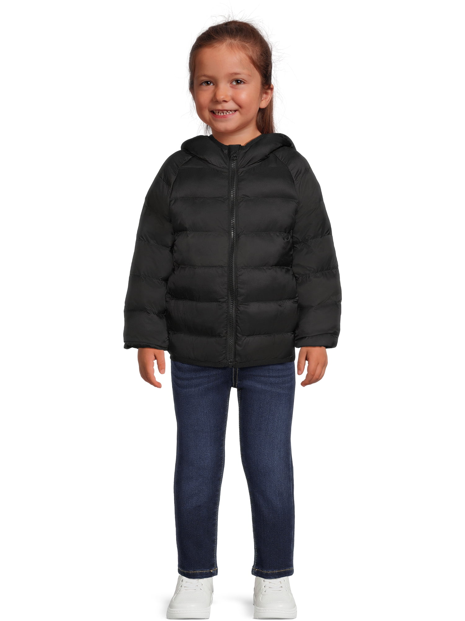 Wonder Nation Toddler Boys and Girls Unisex Packable Quilted Puffer Jacket, Sizes 12M-5T
