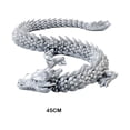 thumbnail image 3 of Guardoinrt Plastic Suitable For Any Occasion Handmade Chinese Dragon Ornament For Home And Office Decoration silver 45CM, 3 of 6