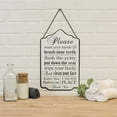 thumbnail image 2 of VIP Home & Garden MT2689 Metal Sign, Bathroom Rules - White & Black, 2 of 2