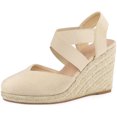 thumbnail image 1 of Sandalias de Cuña Alpargata Perphy Plataforma Mujer Beige US 9, 1 of 6