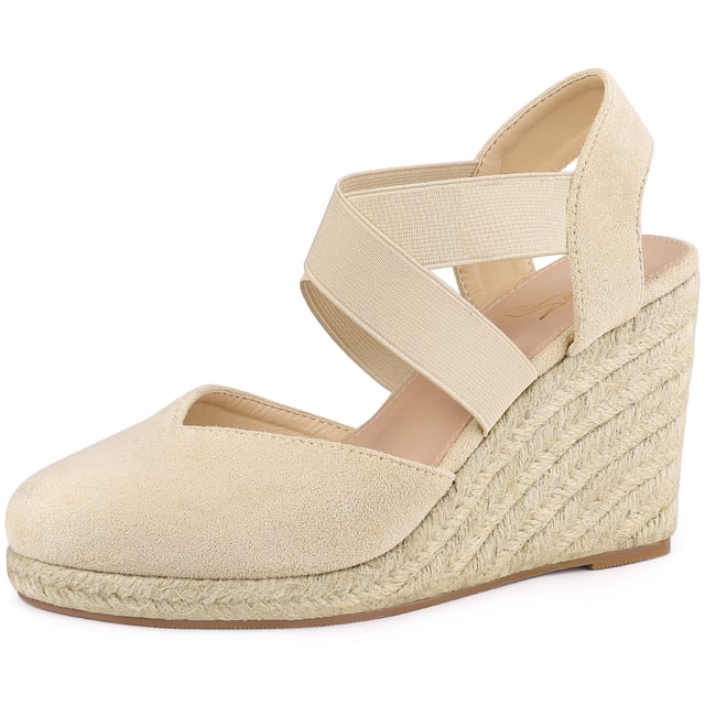 Sandalias de Cuña Alpargata Perphy Plataforma Mujer Beige US 9