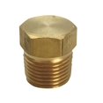 thumbnail image 1 of Tapón de cabeza hexagonal MPT de latón Homeplus+, 1/2 pulgada, 1 of 1