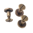 thumbnail image 3 of Flat Head Rivets & Screws Bronze, 20pcs Flat Head Copper Brass Screws Nuts Nails Rivets Leather  Accessory DIY Leather Craft, 3 of 8