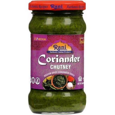Rani Coriander Chutney 10.5oz (300g) Glass Jar, Ready to Eat ~ Vegan | Gluten Free | NON-GMO | Kosher | No Colors | Indian Origin